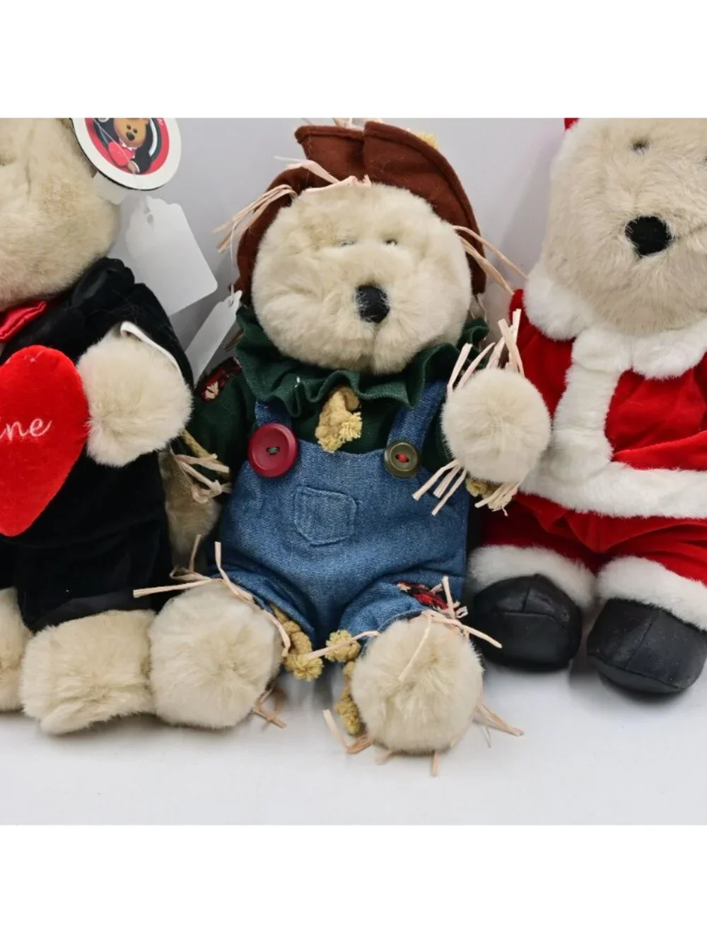 Starbucks Bearista Plush Lot of 3 Valentines Scarecrow Santa Bears New